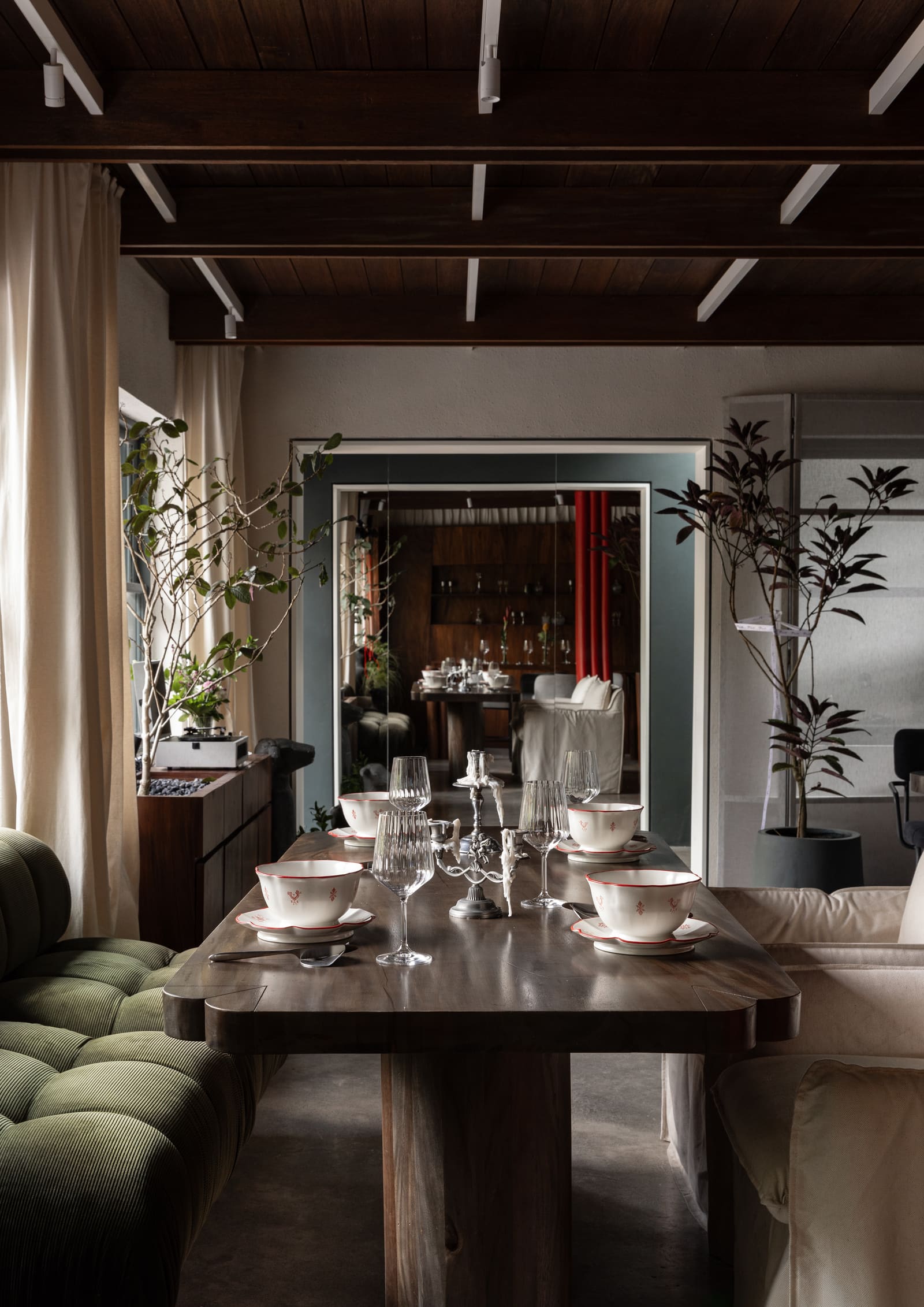 Interior view of the Mediterranean restaurant and cheesery in Ubud