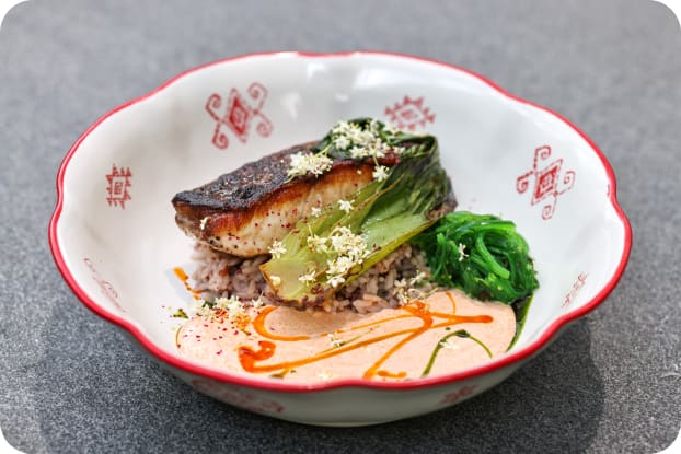 Barramundi Fish with Rice & Tom Yum Sauce — Brie Restaurant & Cheesery, Ubud