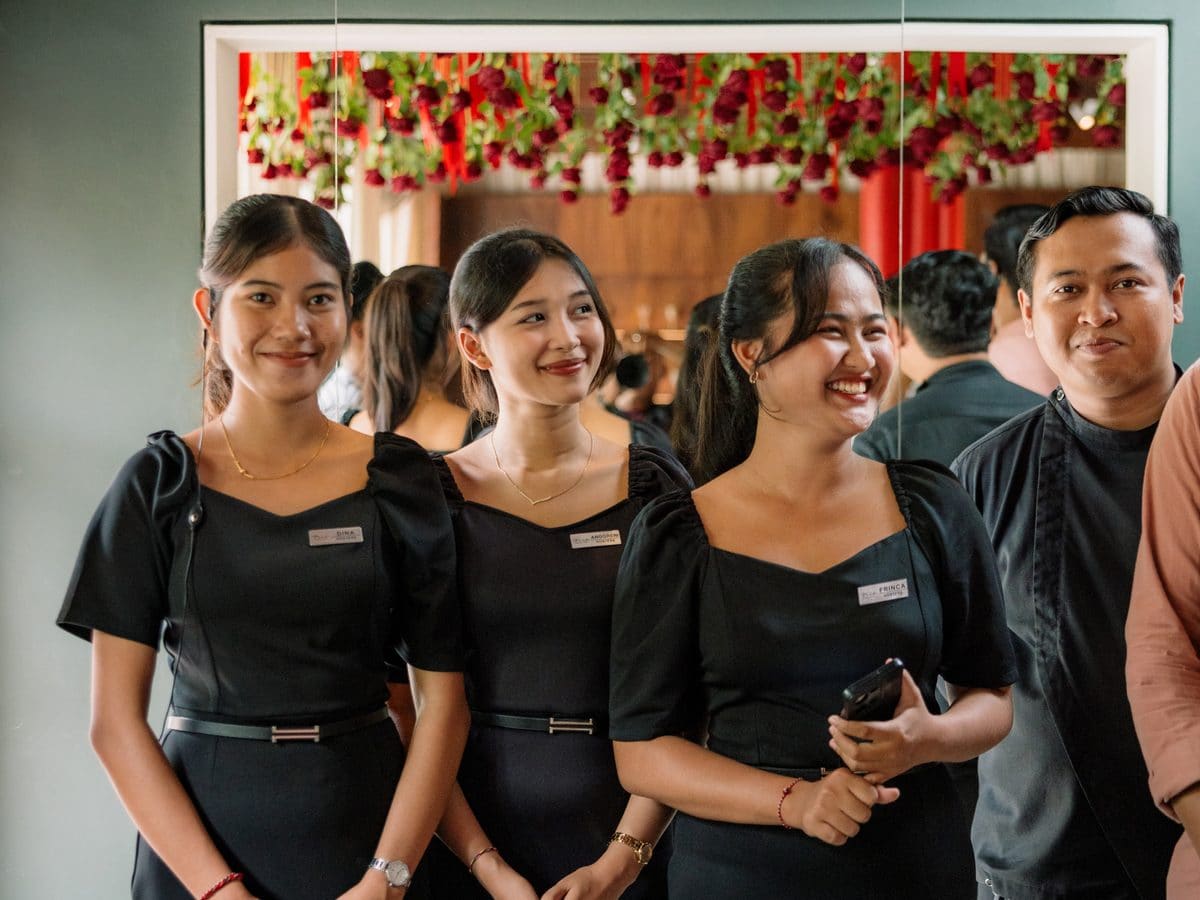 Brie kitchen and cheesery team member at work in Ubud